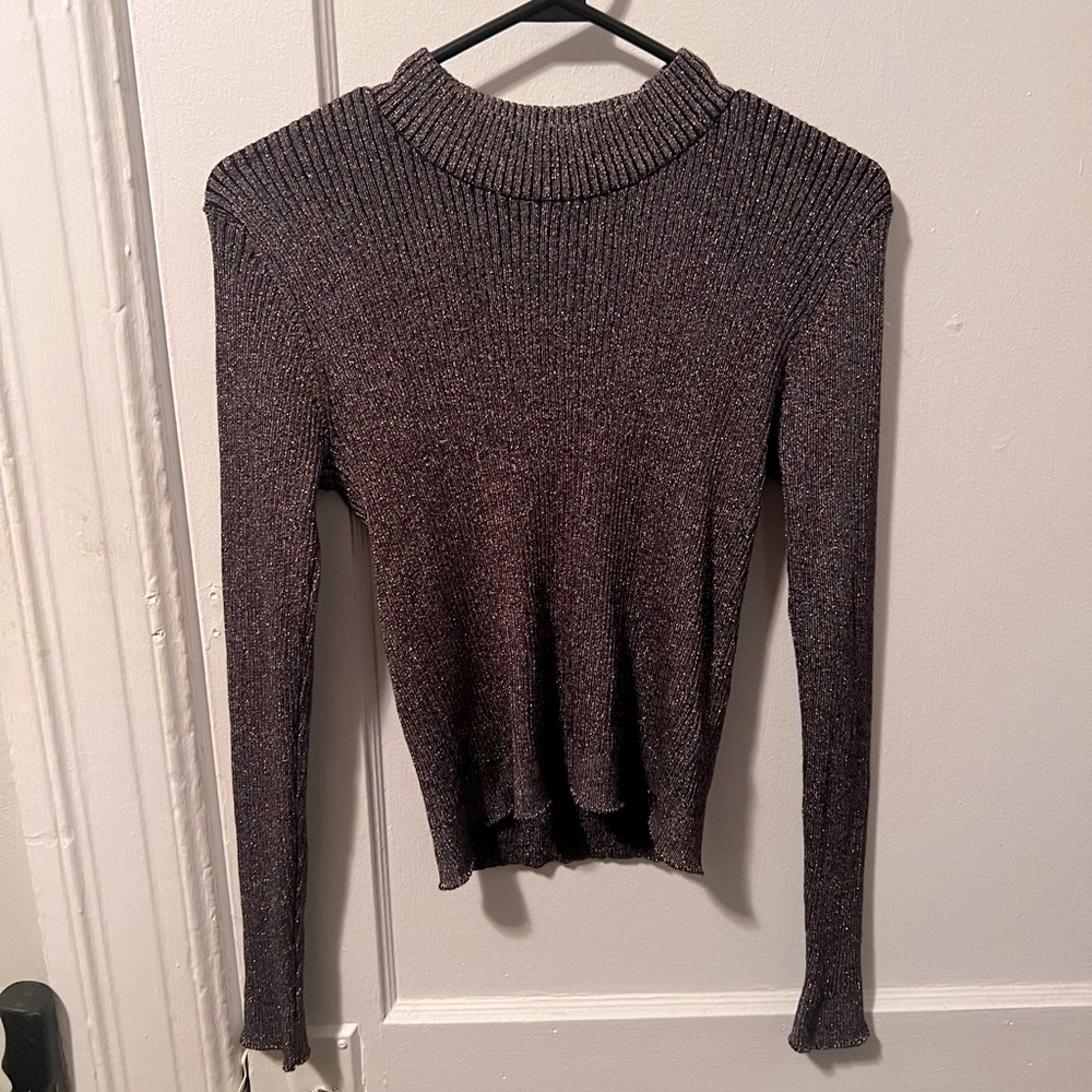 Glittery long sleeve sweater